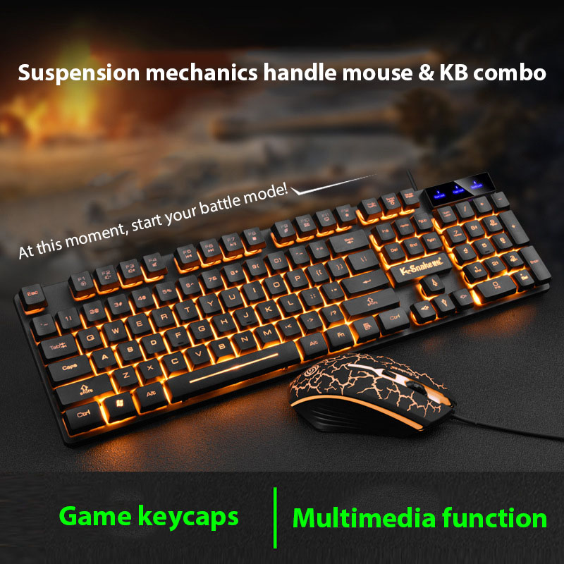 Gaming Keyboard Mouse Combo - KM320 toetsenbord- en muisset Waterdicht lichtgevend