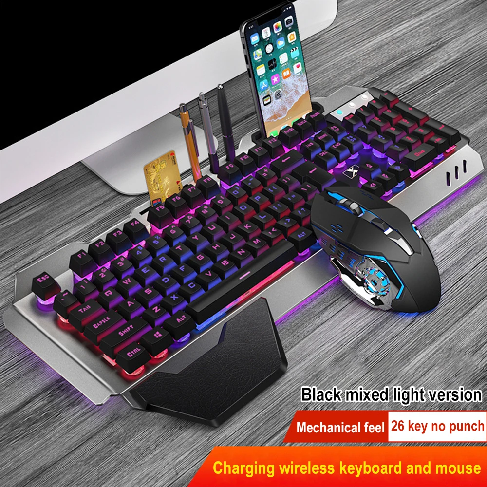 Gaming Keyboard Mouse Combo - K680 Oplaadbare 2.4G Draadloze Toetsenbord En