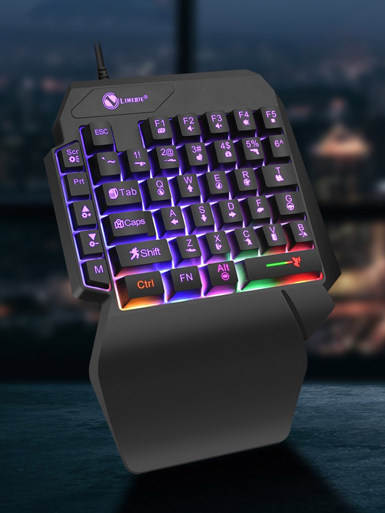 Gaming Keyboard 1 Hand - Mechanisch lichtgewicht gaming-toetsenbord voor één hand,