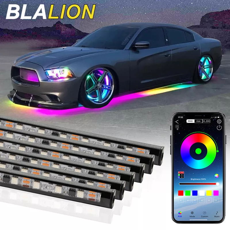 Rgb Underglow Strip - SEAMETAL Auto Flexibele Underglow Strip Light