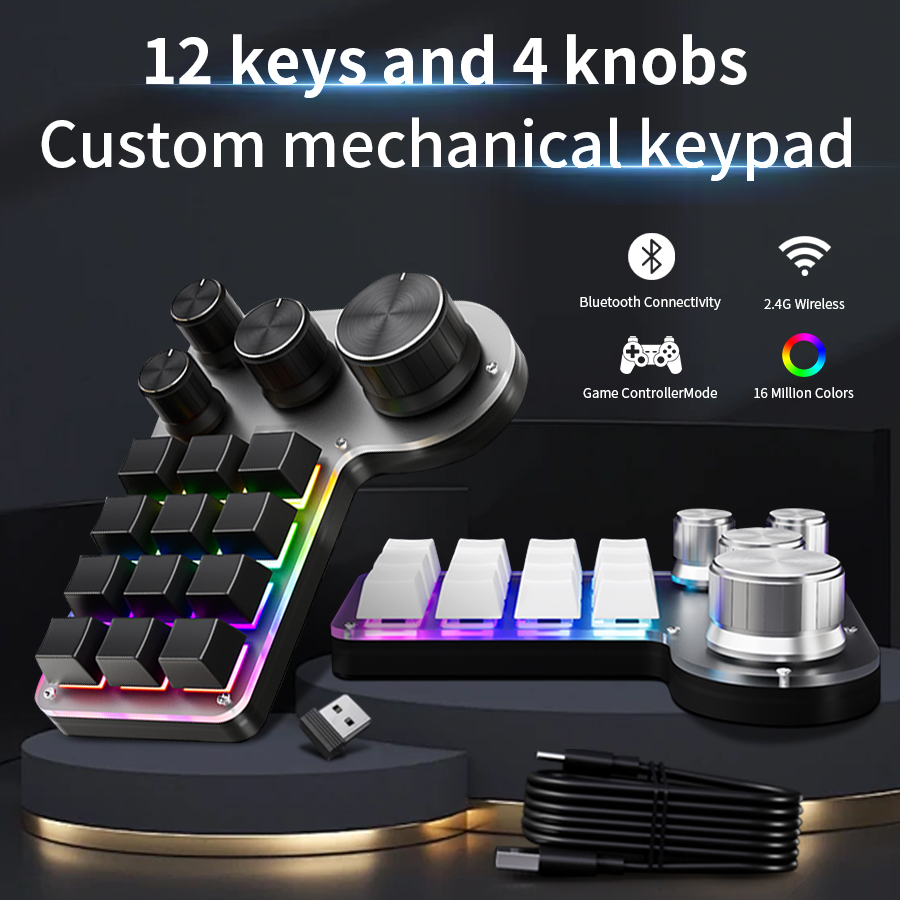 Gaming Keyboard 1 Hand - 3 modi 12 toetsen Mechanisch toetsenbord