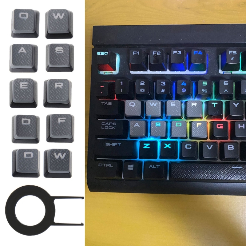 Gaming Keyboard Non Mechanical - 10 toetsen Backlit Keycaps antislip voor