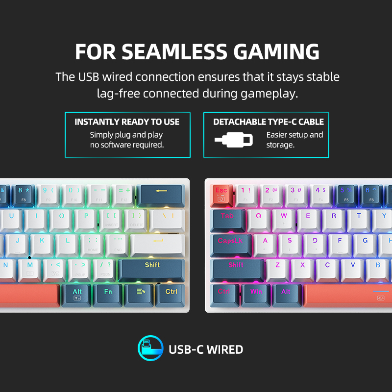 K500-B61 Machenike Mini mechan - Gaming Keyboard Blue Switches recensie en prijs