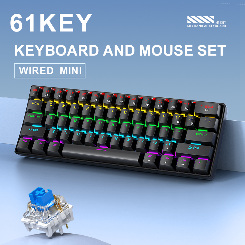 APAYADO K61 Mini mechanisch to - Gaming Keyboard Blue Switches recensie en prijs