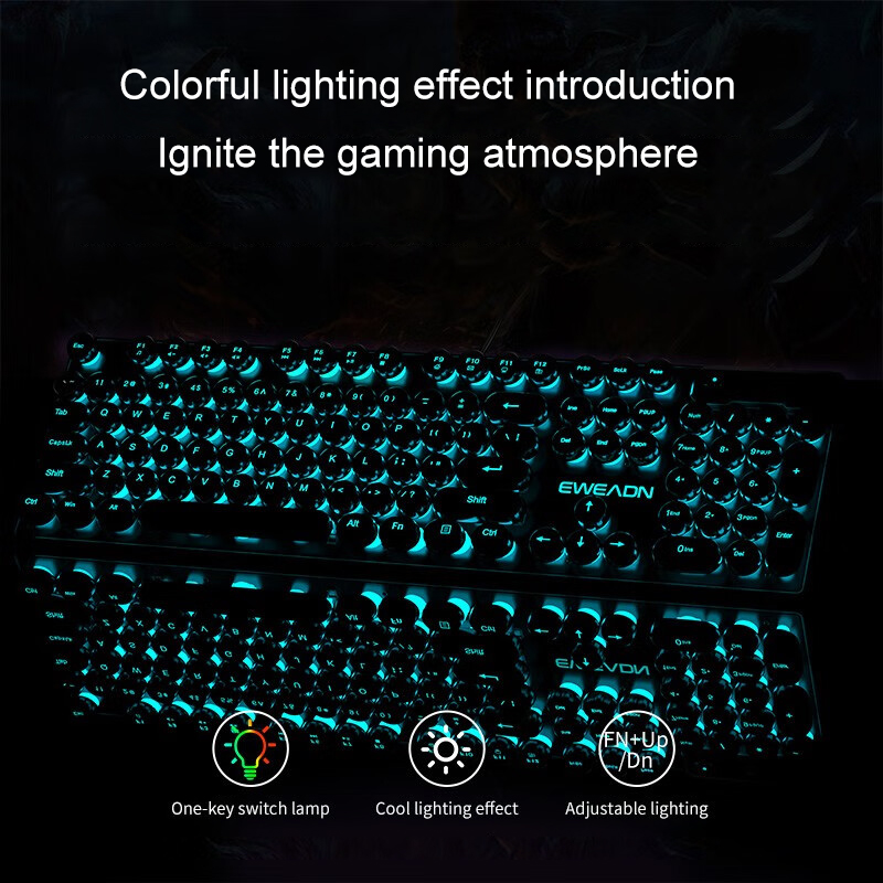 EWEADN typemachine-gamingtoets - Gaming Keyboard Blue Switches recensie en prijs