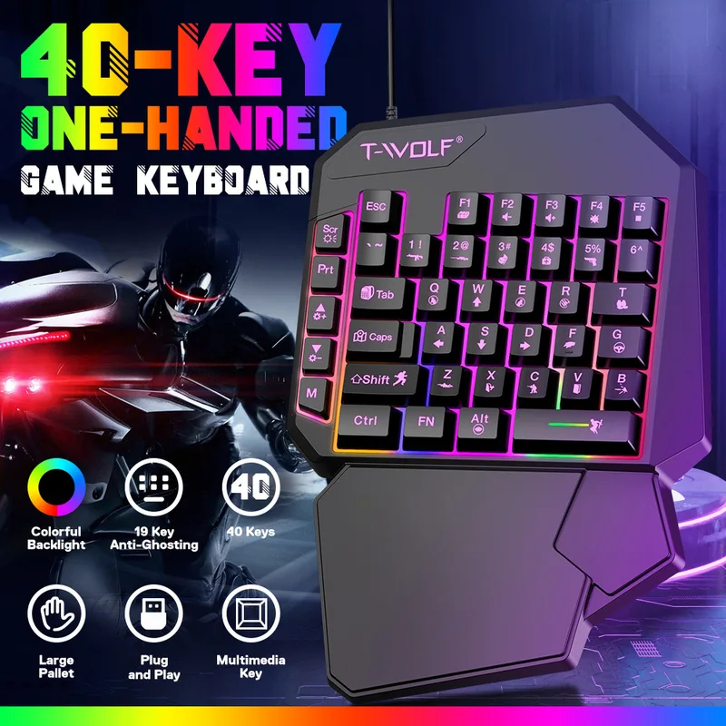 5-in-1 set 35-toetsen éénhands - Gaming Keyboard 1 Hand recensie en prijs