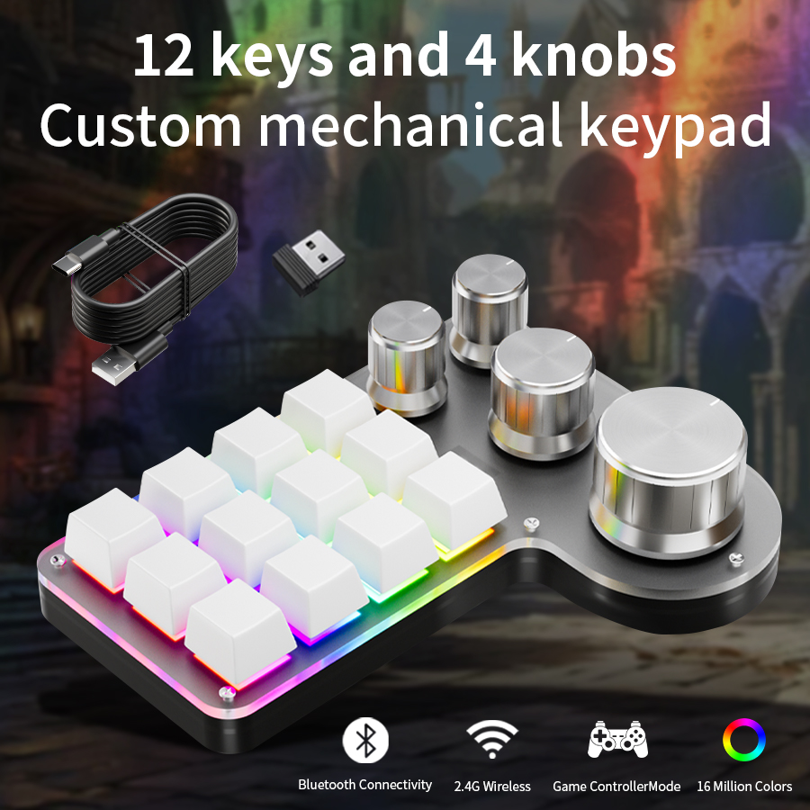 3 modi 12 toetsen Mechanisch t - Gaming Keyboard 1 Hand recensie en prijs