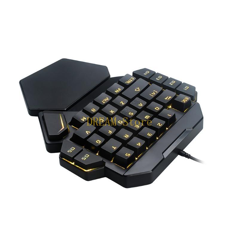 RGB-lichtgevende achtergrondve - Gaming Keyboard 1 Hand recensie en prijs