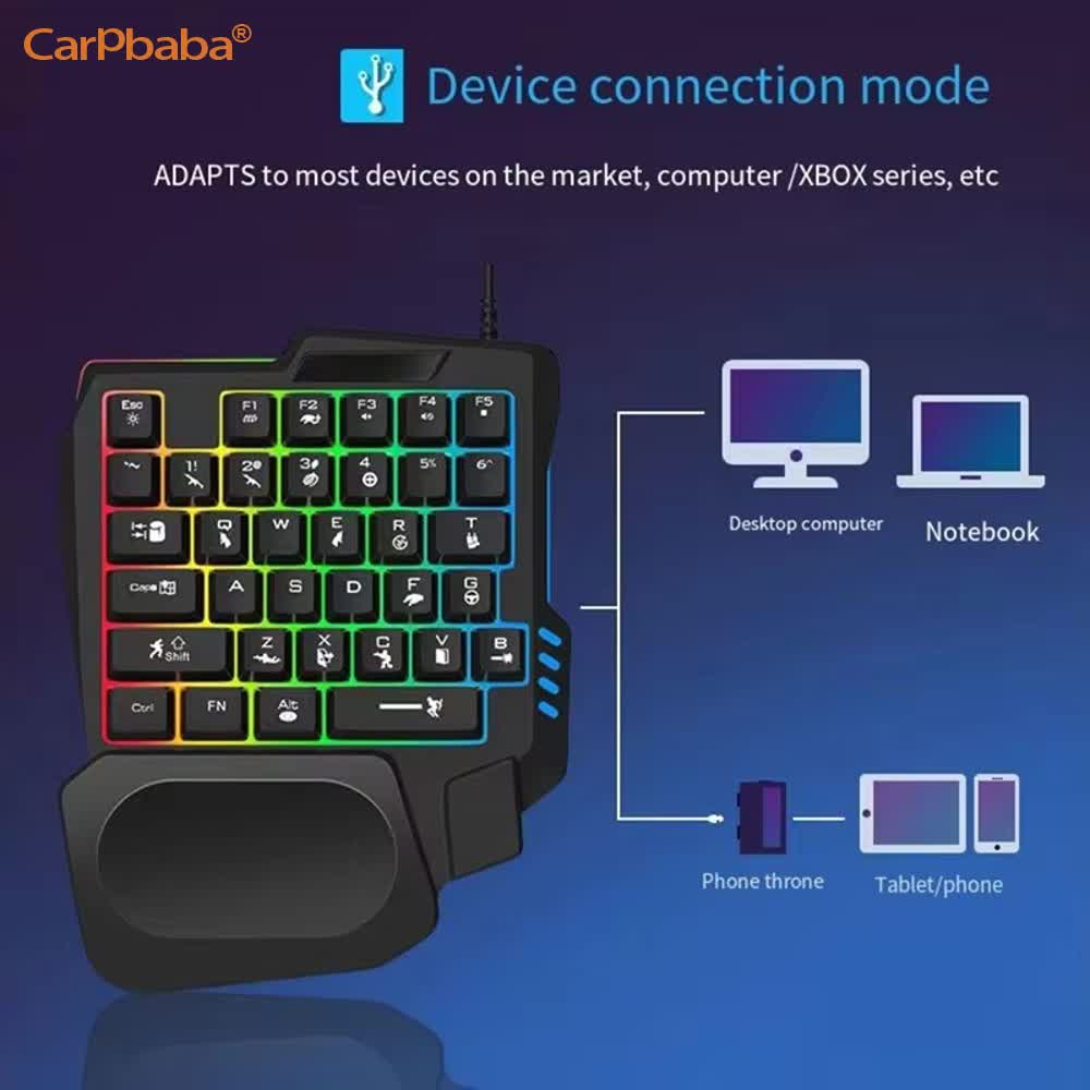 USB Eenhandige Gaming Kit Comp - Gaming Keyboard 1 Hand recensie en prijs