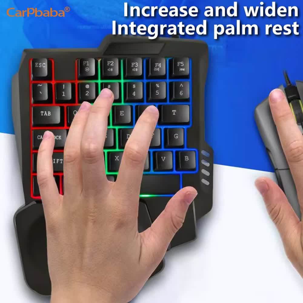 USB Eenhandige Gaming Kit Comp - Gaming Keyboard 1 Hand recensie en prijs