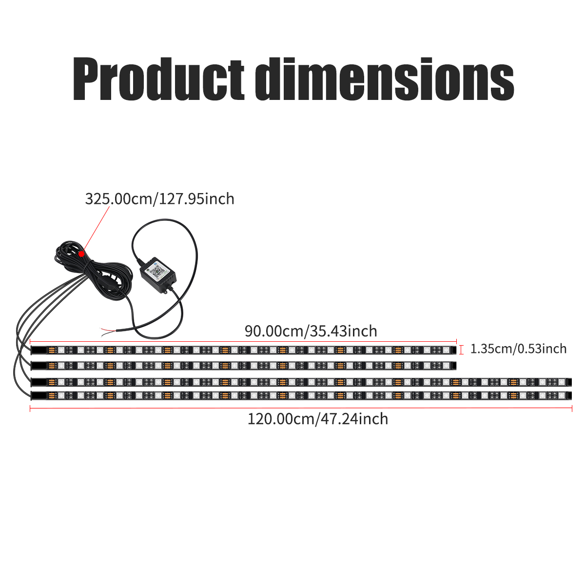 90 + 120 CM Auto RGB Chassis L - Rgb Underglow Strip recensie en prijs