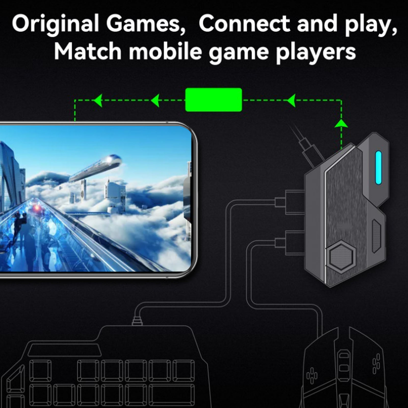 Mobiel gamecombopakket Bluetoo - Gaming Keyboard Hand recensie en prijs