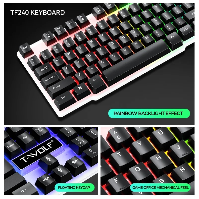 NIEUWE USB-toetsenbord- en mui - Gaming Keyboard Mouse Combo recensie en prijs