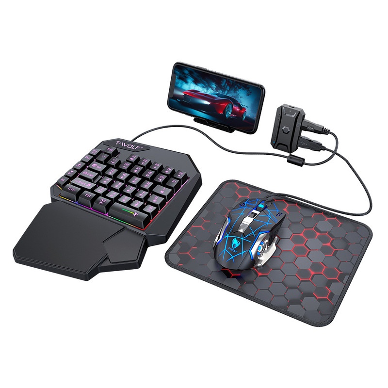 T-Wolf Tf950 5-in-1 éénhands g - Gaming Keyboard 1 Hand recensie en prijs