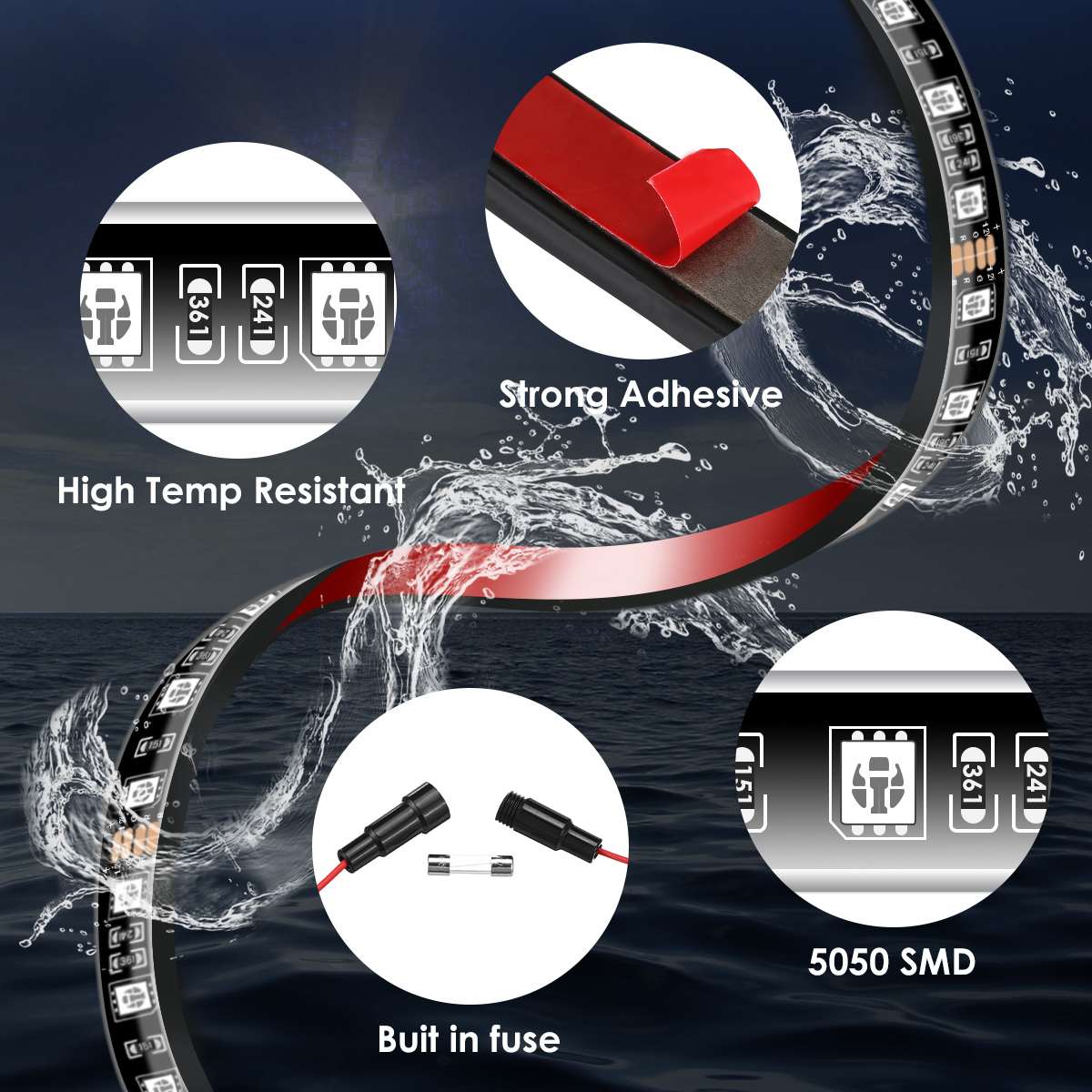 Draadloze LED-auto Flexibele U - Rgb Underglow Strip recensie en prijs