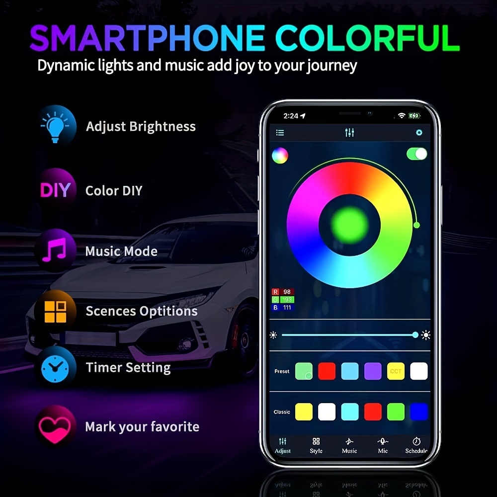 RGB Flexibele Auto Underglow L - Rgb Underglow Strip recensie en prijs